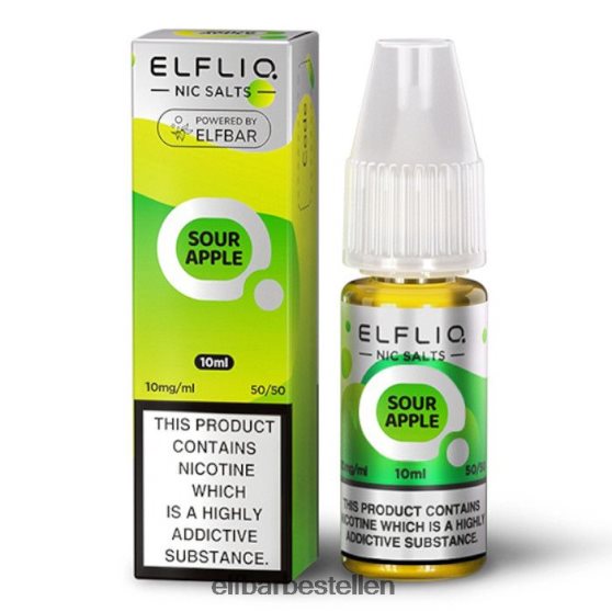 ELFBAR- 4PZ460169elfvloeibare zouten - zure appel - 10ml-10 mg/ml elf bar ohne nikotin bestellen