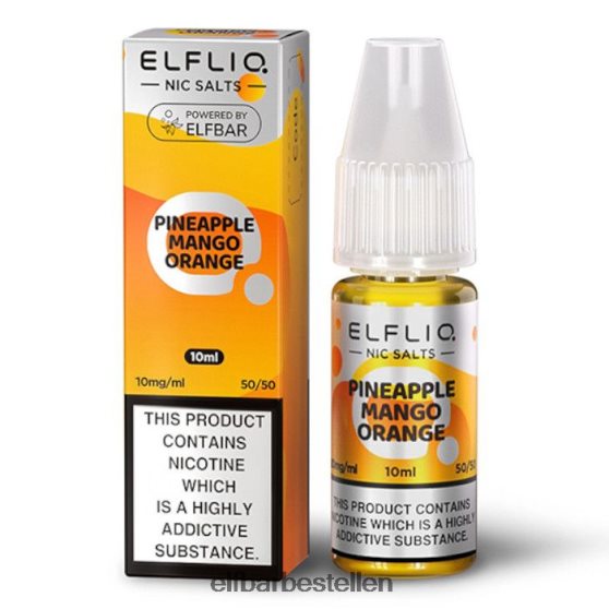 ELFBAR- 4PZ460173elfliq nic salts - ananas-mango-sinaasappel - 10 ml-10 mg/ml elf bar bestellen nederland