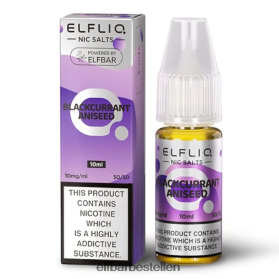 ELFBAR- 4PZ460177elfvloeibare zouten - zwarte bes-anijszaad - 10ml-10 mg/ml elfbar bestellen mit nikotin