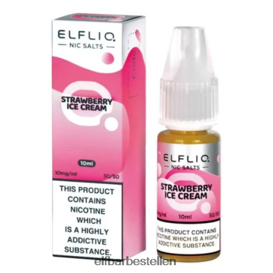ELFBAR- 4PZ460182elfliq nic zouten - aardbei sneeuw - 10ml-10 mg/ml elf bar bestellen nederland