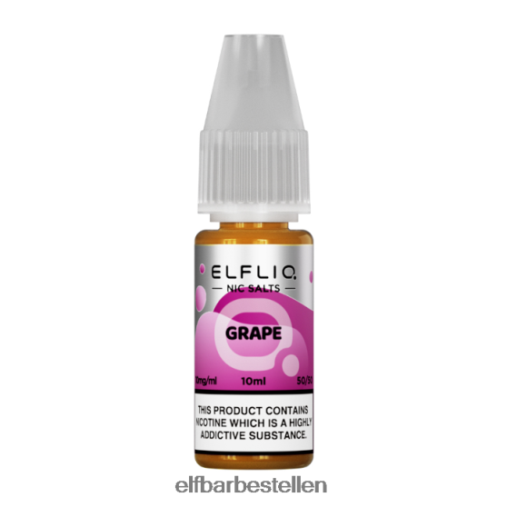 ELFBAR- 4PZ460190elfliq nic zouten - druif - 10 ml-5 mg elf bar bestellen