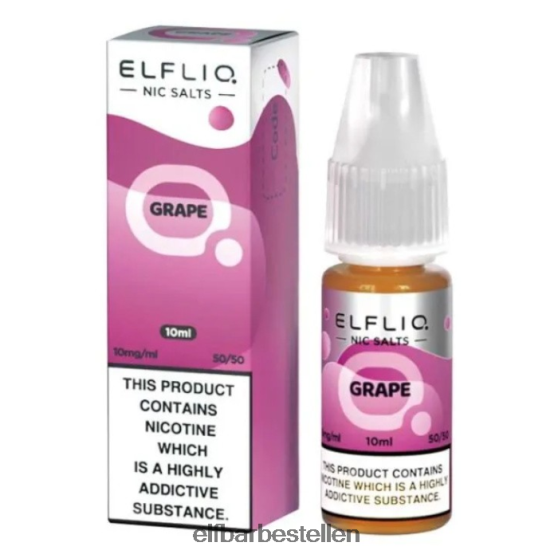 ELFBAR- 4PZ460191elfvloeibare zouten - druif - 10ml-10 mg/ml elf bar bestellen nederland