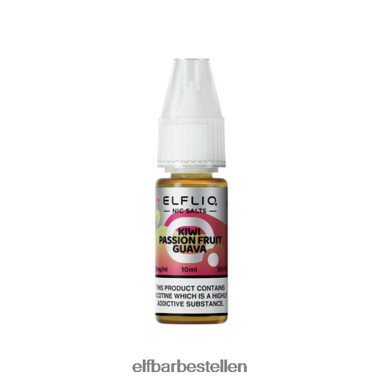 ELFBAR- 4PZ460209elfliq kiwi-passievrucht guavezouten - 10 ml-10 mg/ml elf bar bestellen nederland
