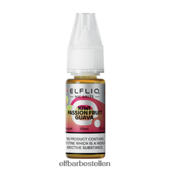 ELFBAR- 4PZ460209elfliq kiwi-passievrucht guavezouten - 10 ml-10 mg/ml elf bar bestellen nederland