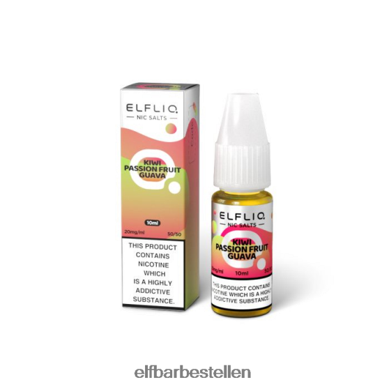 ELFBAR- 4PZ460210elfliq kiwi-passievrucht guavezouten - 10 ml-20 mg/ml elfbar bestellen