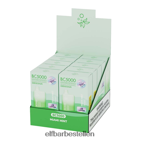ELFBAR- 4PZ460247miami mint eb bc5000 consument - 50 mg - enkelvoudig elf bar pods bestellen