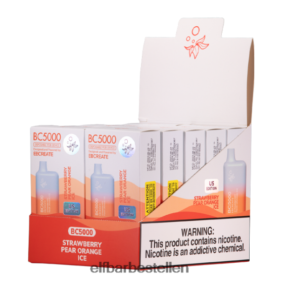 ELFBAR- 4PZ460253aardbei peer sinaasappel ijs bc5000 consument - 40 mg - enkelvoudig elf bar bestellen