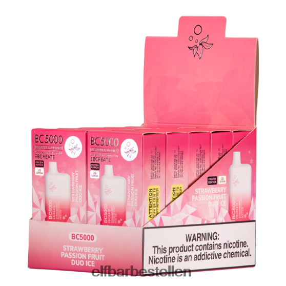 ELFBAR- 4PZ460261aardbei passievrucht duo ijs bc5000 consument - 50 mg - enkelvoudig elf bar nederland