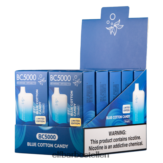 ELFBAR- 4PZ460283blauwe suikerspin bc5000 consument - 50 mg - enkelvoudig elf bar pods bestellen