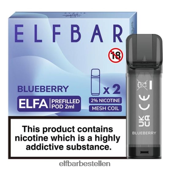 ELFBAR- 4PZ460106 bosbes elfa voorgevulde capsule - 2 ml - 20 mg (2 stuks) elf bar ohne nikotin bestellen