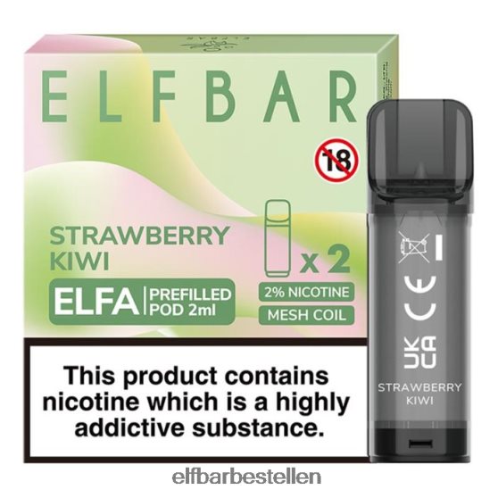 ELFBAR- 4PZ460107 aardbei-kiwi elfa voorgevulde capsule - 2 ml - 20 mg (2 stuks) elfbar 611 bestellen