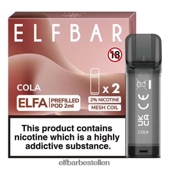ELFBAR- 4PZ460109 cola elfa voorgevulde capsule - 2 ml - 20 mg (2 stuks) elf bar bestellen