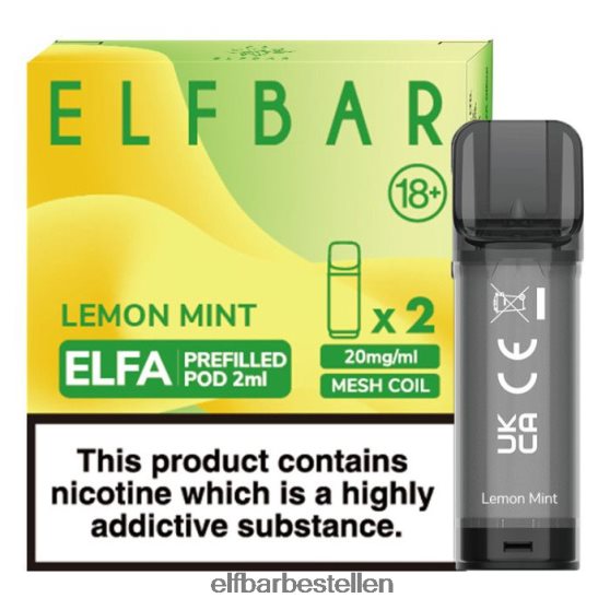 ELFBAR- 4PZ460110 citroen munt elfa voorgevulde capsule - 2 ml - 20 mg (2 stuks) elf bar bestellen nederland