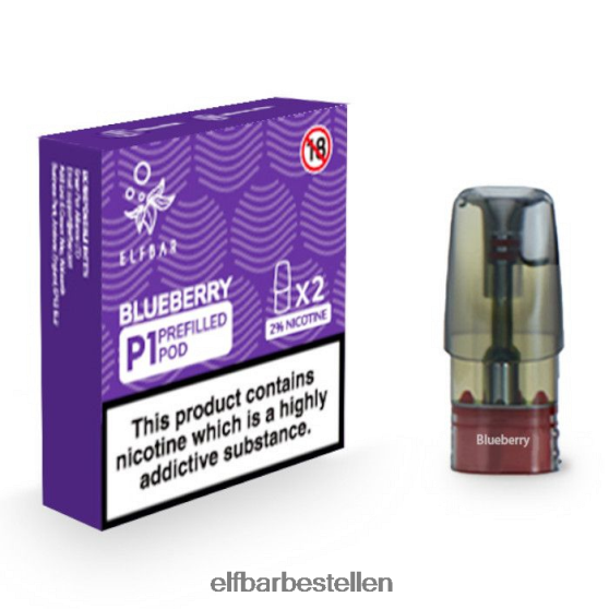 ELFBAR- 4PZ460144 bosbes mate 500 p1 voorgevulde peulen - 20 mg (2 stuks) elf bar nederland