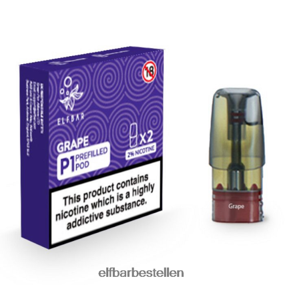 ELFBAR- 4PZ460145 druif mate 500 p1 voorgevulde peulen - 20 mg (2 stuks) elf bar bestellen