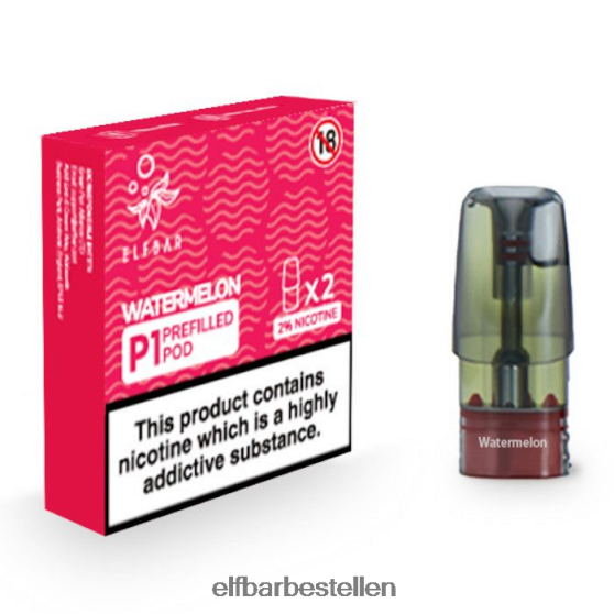 ELFBAR- 4PZ460147 watermeloen mate 500 p1 voorgevulde peulen - 20 mg (2 stuks) elfbar bestellen