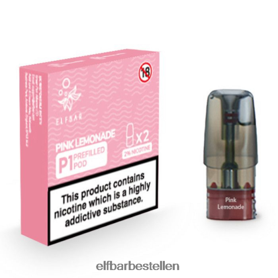 ELFBAR- 4PZ460150 roze limonade mate 500 p1 voorgevulde peulen - 20 mg (2 stuks) elfbar bestellen mit nikotin