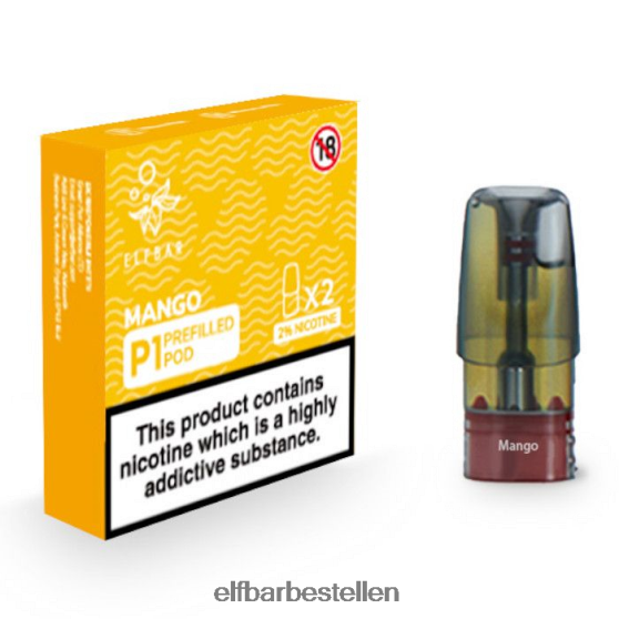 ELFBAR- 4PZ460153 mango mate 500 p1 voorgevulde peulen - 20 mg (2 stuks) elf bar nederland