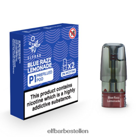 ELFBAR- 4PZ460154 blauwe razz-limonade mate 500 p1 voorgevulde peulen - 20 mg (2 stuks) elf bar bestellen