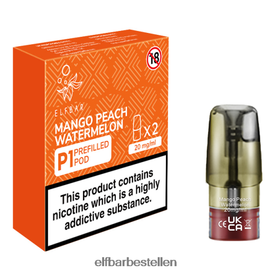 ELFBAR- 4PZ460158mate 500 p1 voorgevulde peulen - 20 mg (2 pakjes) mango-perzik-watermeloen elf bar 5017 bestellen