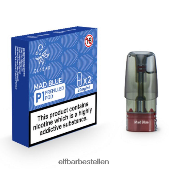 ELFBAR- 4PZ460160mate 500 p1 voorgevulde peulen - 20 mg (2 stuks) mad blue elf bar ohne nikotin bestellen