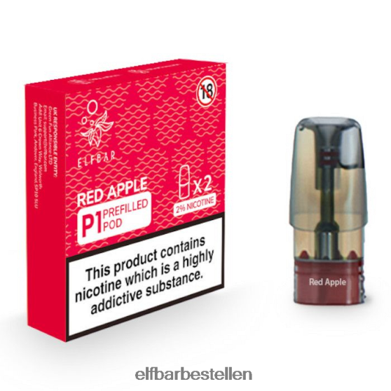 ELFBAR- 4PZ460161 rode appel mate 500 p1 voorgevulde peulen - 20 mg (2 stuks) elfbar 617 bestellen