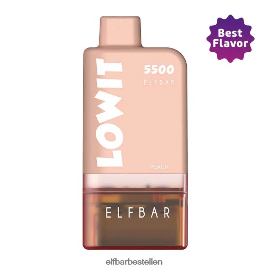 ELFBAR- 4PZ460439 perzikpeul+bruine batterij voorgevulde peulset lowit 5500 2%nic perzik elf bar ohne nikotin bestellen
