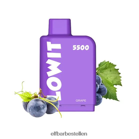 ELFBAR- 4PZ460444 druif voorgevulde pod lowit 5500 soesjes 2%nic elfbar bestellen