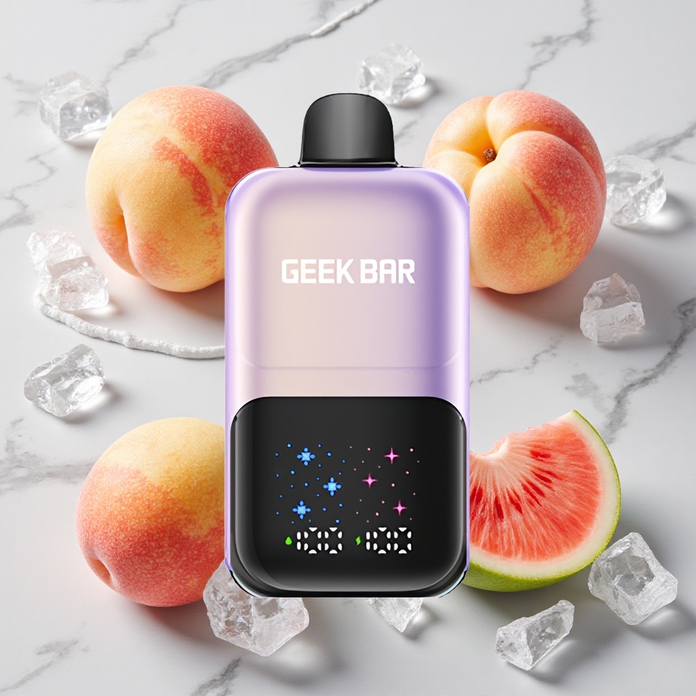 Perzik Mango Watermeloen IJs GEEK BAR 2GO Two Series 50000 Puffs Interactief Groot Scherm wholesale Netherlands