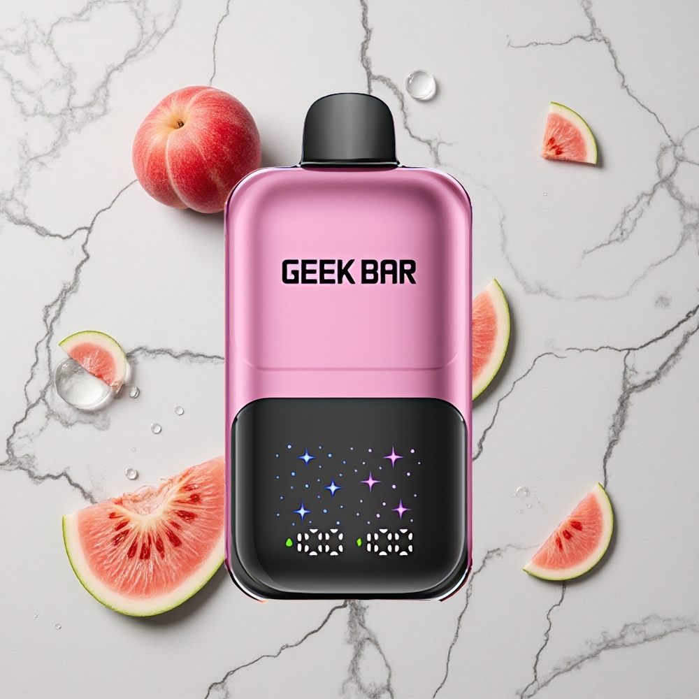 Perzik & Watermeloen GEEK BAR 2GO Two Series 50000 Puffs Interactief Groot Scherm wholesale Netherlands