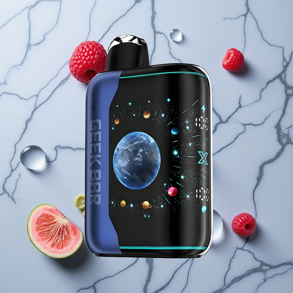 Blauwe Framboos IJs GEEK BAR Platinum Edition 25000 Puffs Dual Mesh Coil wholesale Netherlands