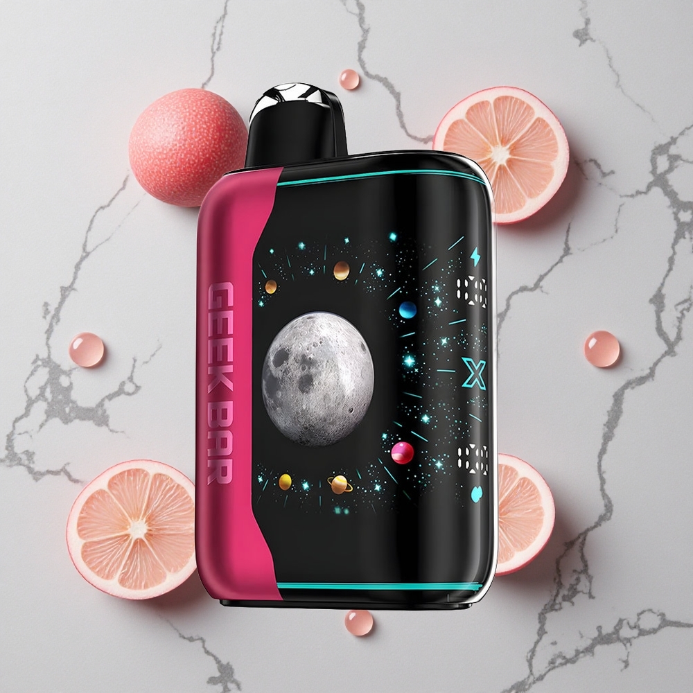 Zure Roze Poeder GEEK BAR Platinum Edition 25000 Puffs Premium Matte Platinum Steel Finish wholesale Netherlands