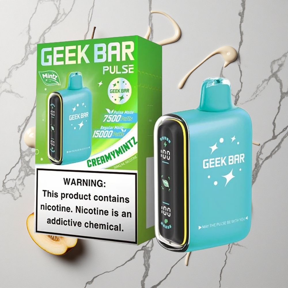 Mint Editie Geek Bar Pulse 15000 Puffs Met 16ML Vloeistof & USB Type-C wholesale Netherlands