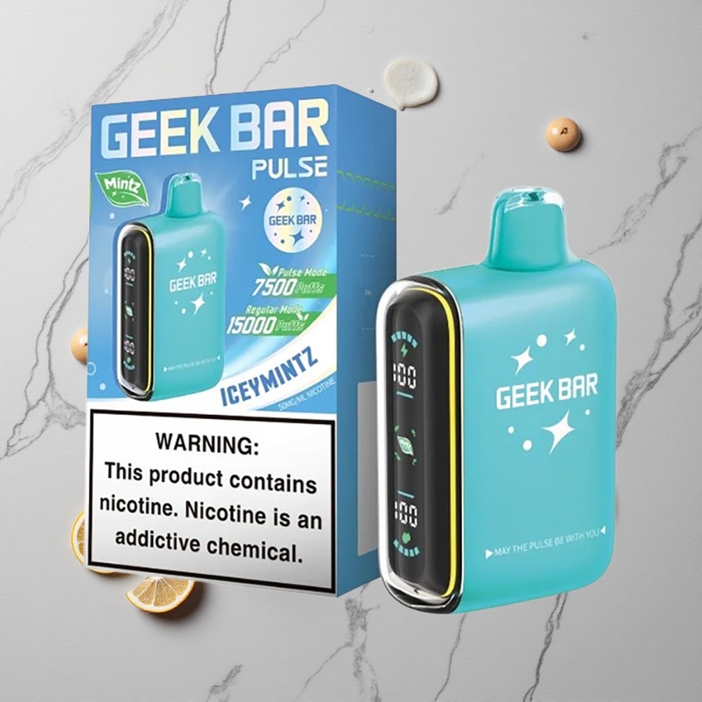 Mint Editie Geek Bar Pulse 15000 Puffs Met 16ML Vloeistof & USB Type-C wholesale Netherlands