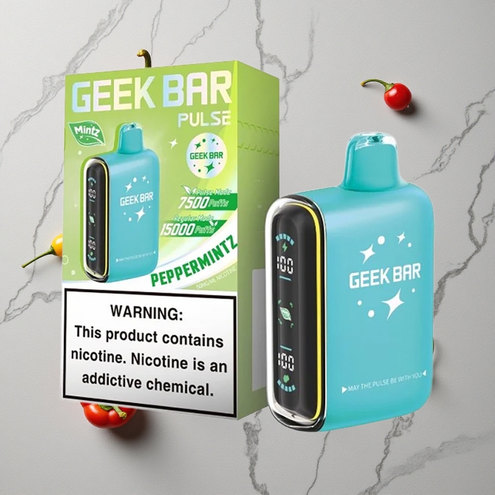Mint Editie Geek Bar Pulse 15000 Puffs Met 16ML Vloeistof & USB Type-C wholesale Netherlands