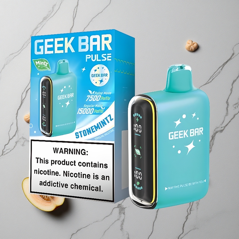 Mint Editie Geek Bar Pulse 15000 Puffs Met 16ML Vloeistof & USB Type-C wholesale Netherlands