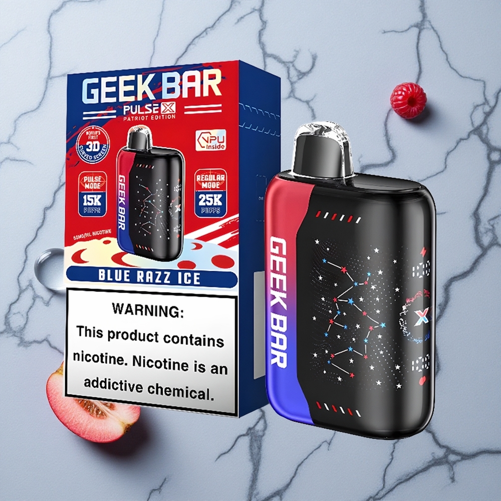 Patriot-editie Geek Bar Pulse X 25000 Puffs Met 18mL Voorgevulde Vloeistof En USB Type-C Oplaadpoort wholesale Netherlands