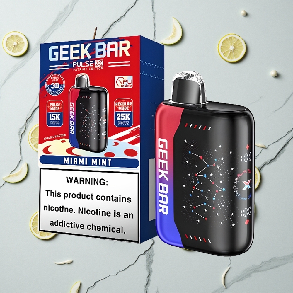 Patriot-editie Geek Bar Pulse X 25000 Puffs Met 18mL Voorgevulde Vloeistof En USB Type-C Oplaadpoort wholesale Netherlands