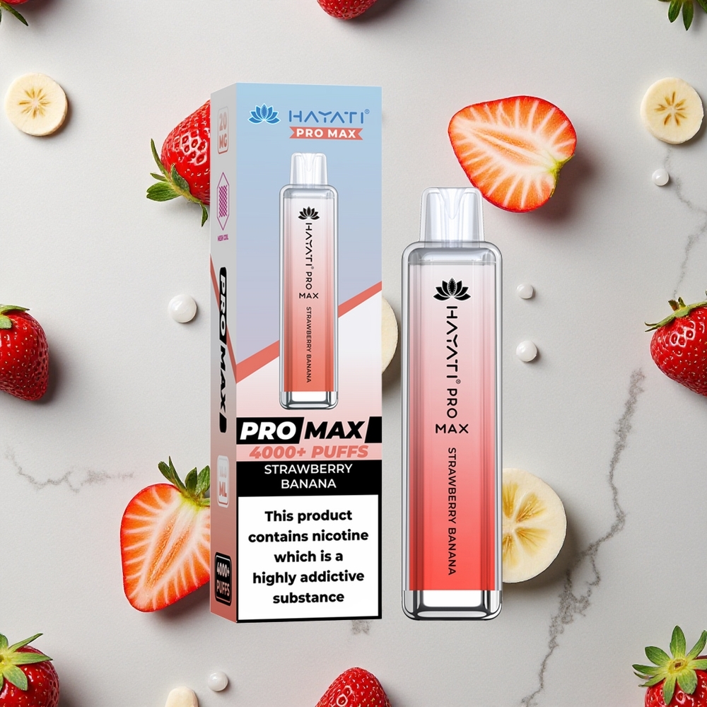 Aardbei Banaan Hayati Pro Max 4000 Puffs 1400mAh Oplaadbare Wegwerp Vape wholesale Netherlands