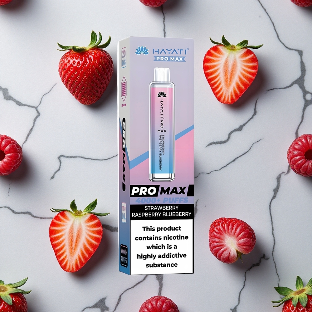 Aardbei Framboos Bosbes Hayati Pro Max 4000 Puffs Dual Mesh Coil wholesale Netherlands