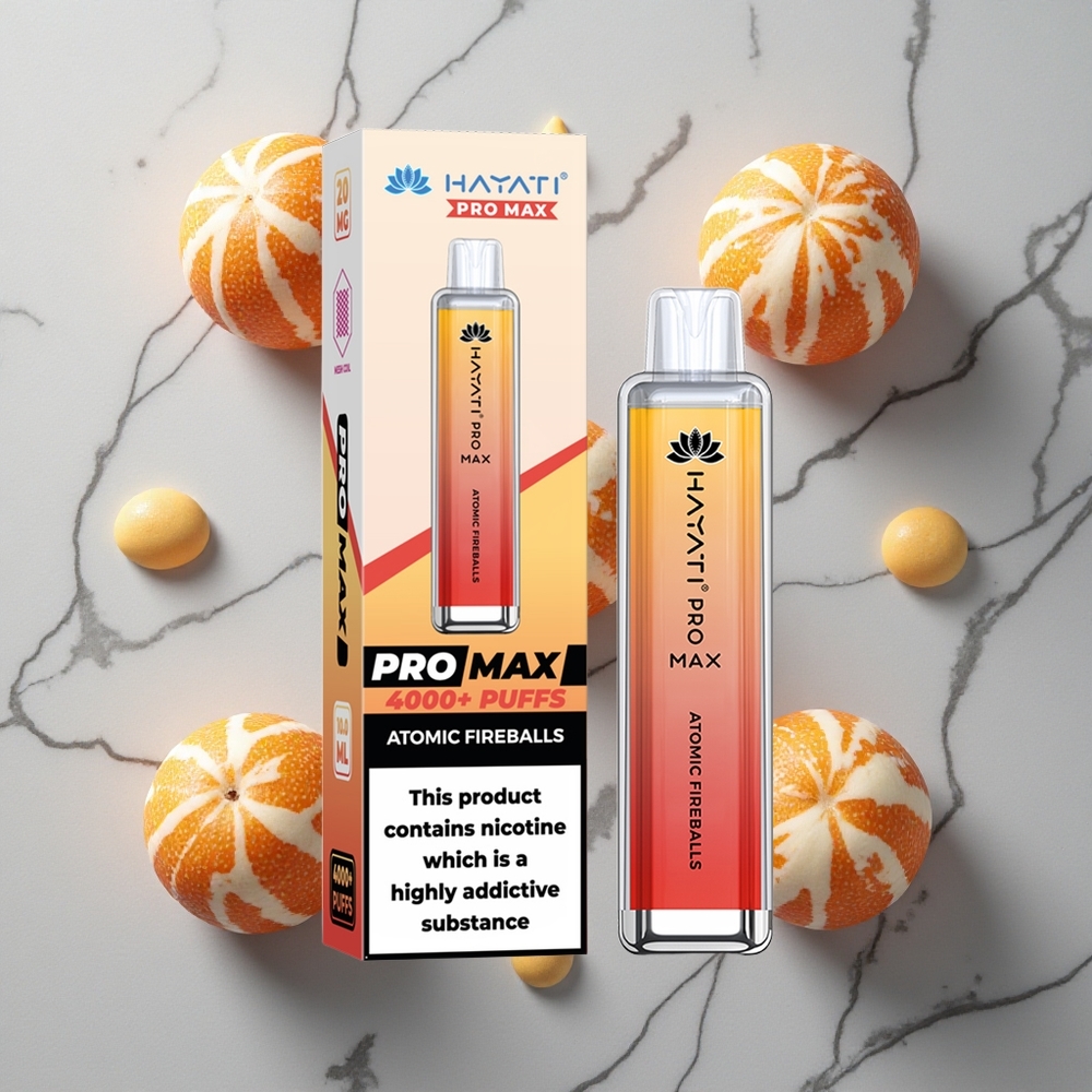 Atomic Fireballs Smaak Hayati Pro Max 4000 Puffs Oplaadbare Wegwerp Vape met LED-verlichting wholesale Netherlands