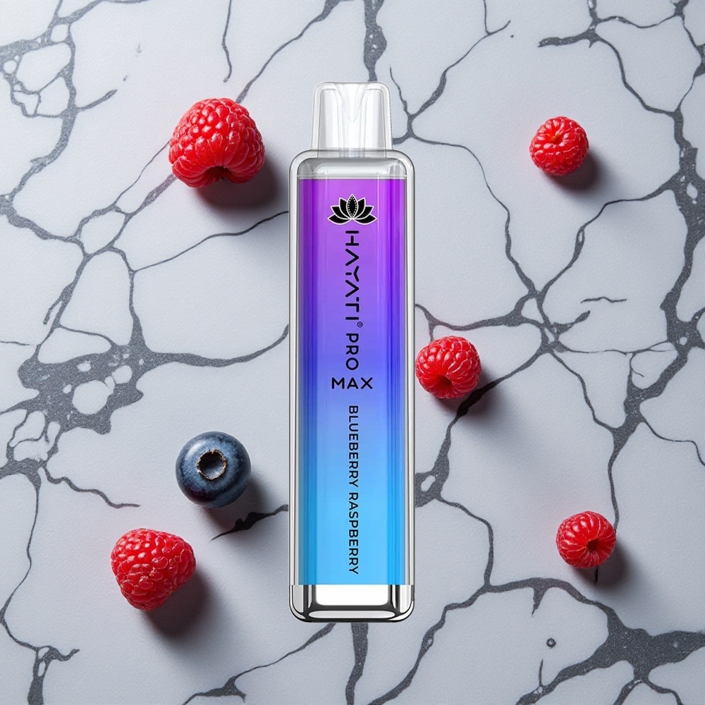 Blauwe Bes Framboos Hayati Pro Max 4000 Puffs Oplaadbare Wegwerp Vape LED-verlichting wholesale Netherlands