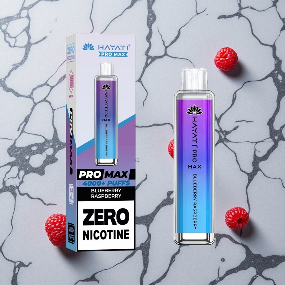 Blauwe Bes Framboos Hayati Pro Max 4000 Puffs Oplaadbare Wegwerp Vape LED-verlichting wholesale Netherlands