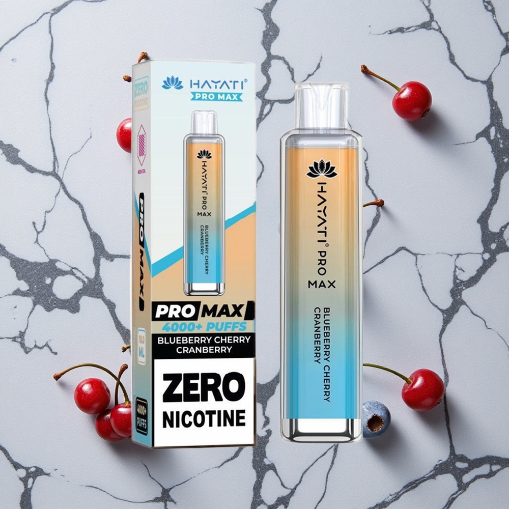 Bosbes Kers Cranberry Hayati Pro Max 4000 Puffs Herlaadbare Crystal Vape met LED licht wholesale Netherlands