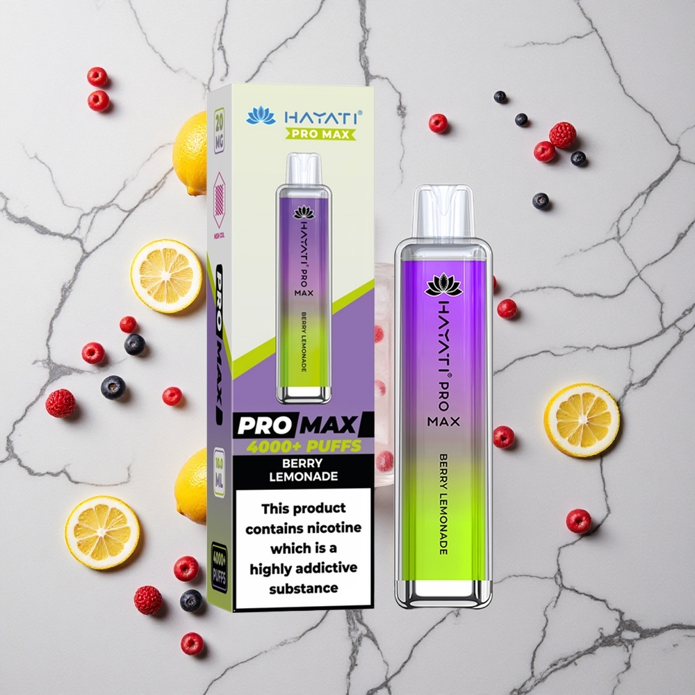 Bosbes Limonade Hayati Pro Max 4000 Puffs Dual 1.1 Ohm Mesh Coil LED verlichting wholesale Netherlands
