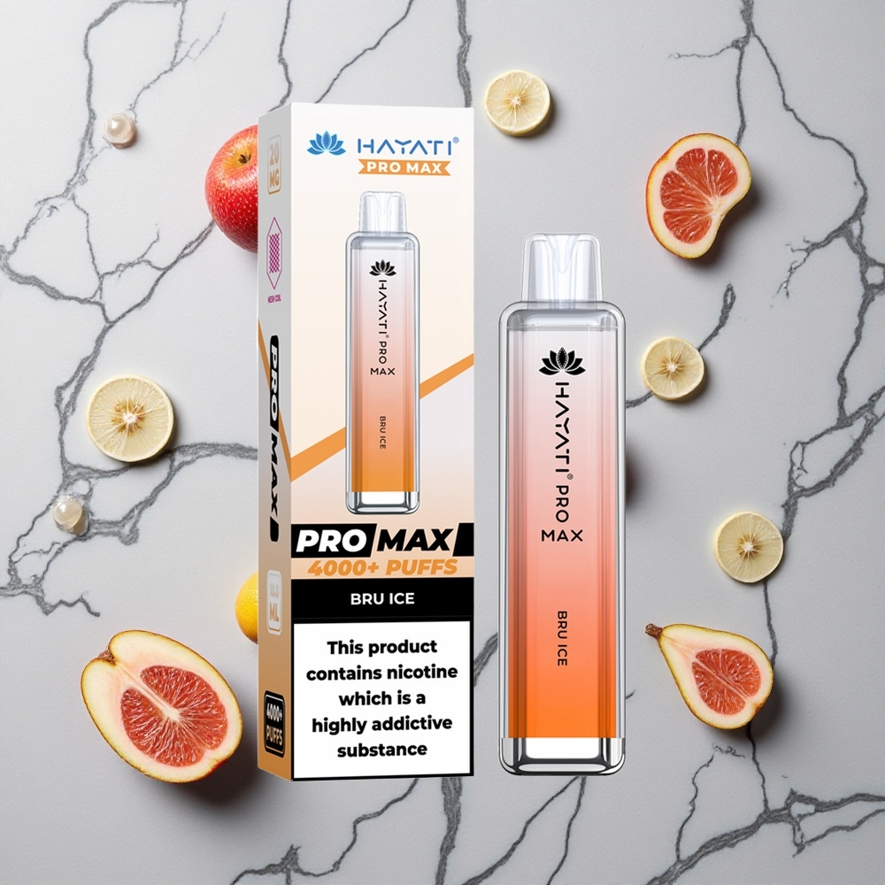 Bruisend IJs Hayati Pro Max 4000 Puffs Dual 1.1 Ohm Mesh Coil LED licht wholesale Netherlands