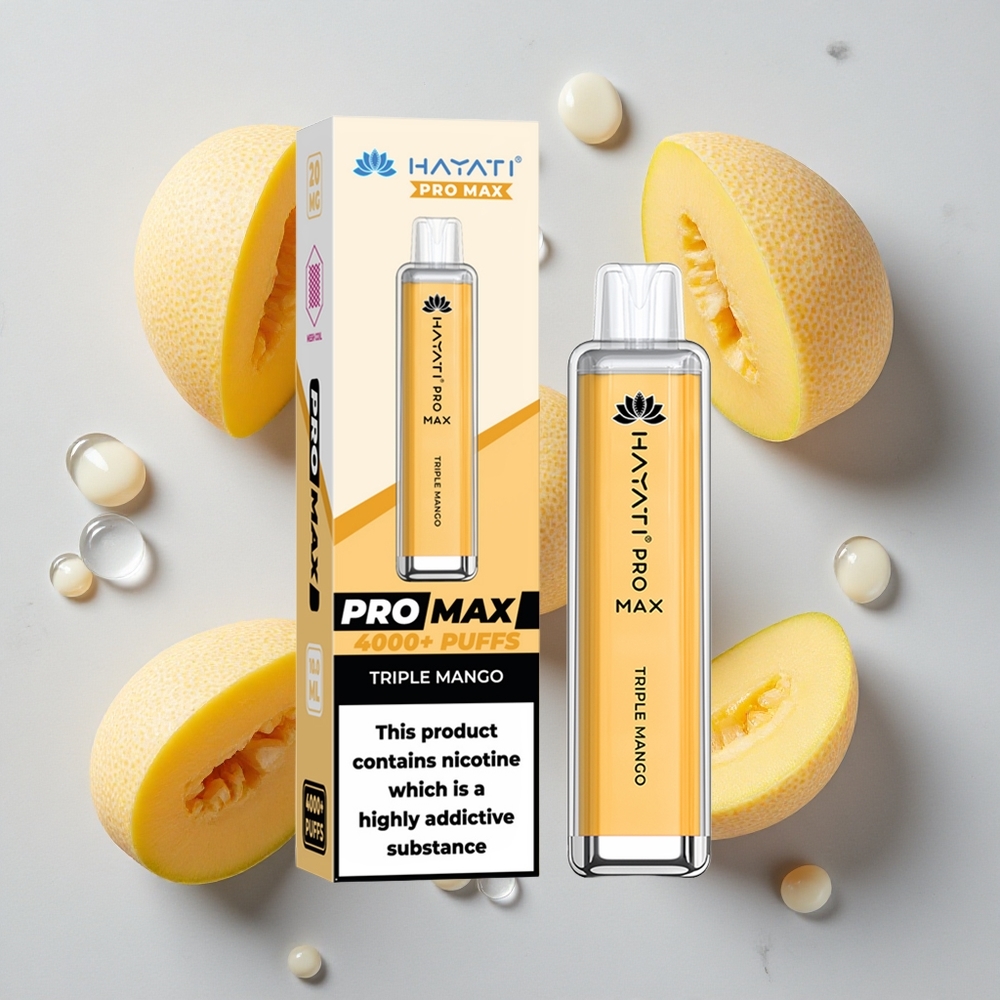 Drievoudige Mango Hayati Pro Max 4000 Puffs Herlaadbare Wegwerp Vape met LED-verlichting wholesale Netherlands