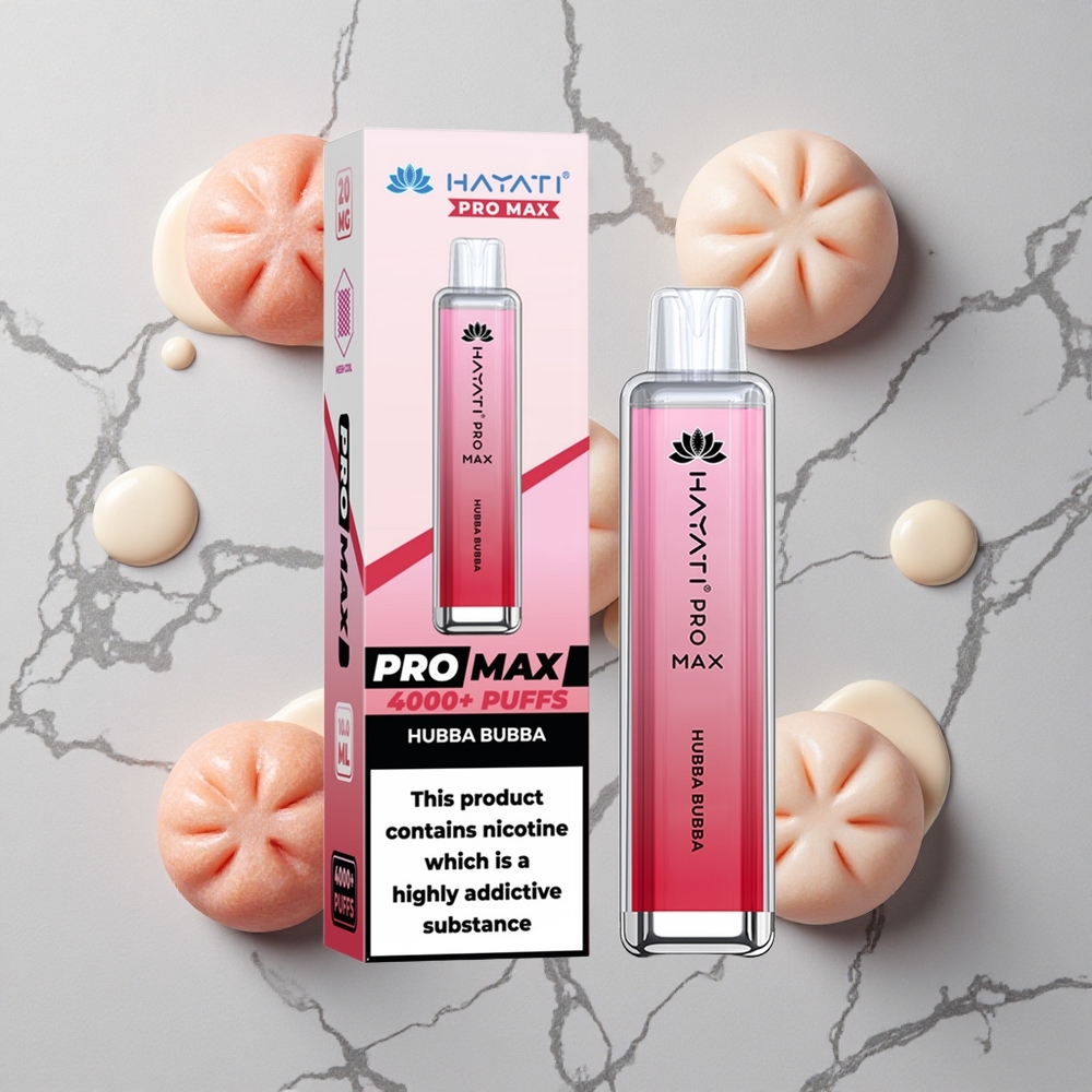 Hubba Bubba Smaak Hayati Pro Max 4000 Puffs Oplaadbare LED Vape wholesale Netherlands