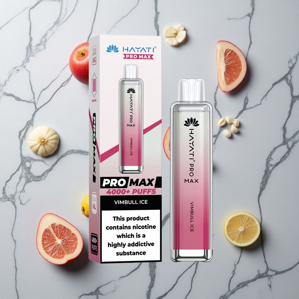IJsige Vimbull Hayati Pro Max 4000 Puffs Herlaadbare Crystal Vape LED Verlichting wholesale Netherlands