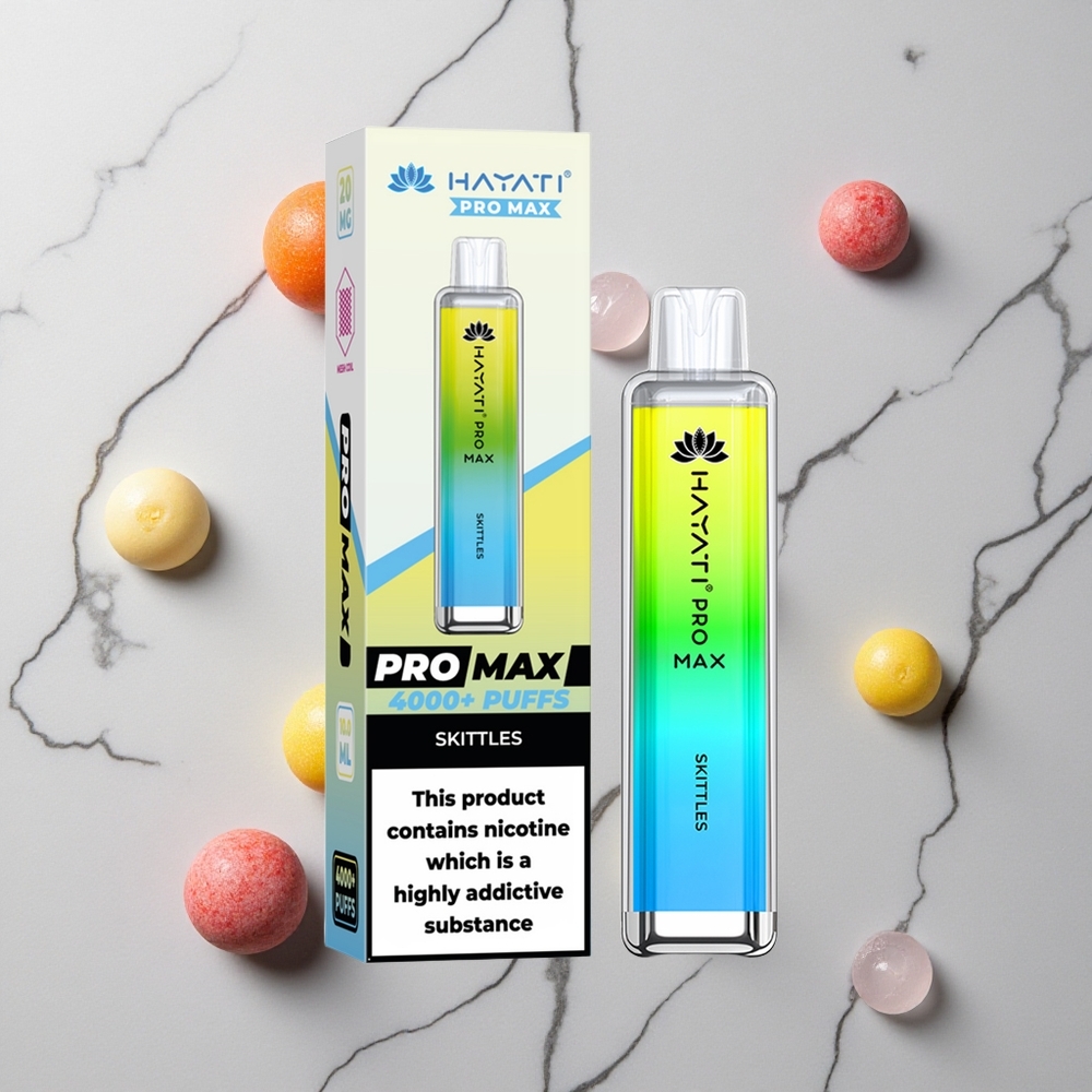 Skittles Smaak Hayati Pro Max 4000 Puffs Herlaadbare Crystal Vape met 1400mAh Accu wholesale Netherlands